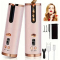 Automatic Cordless Hair Curler | Fast Heating Rechargeable Curling Iron | Glowena