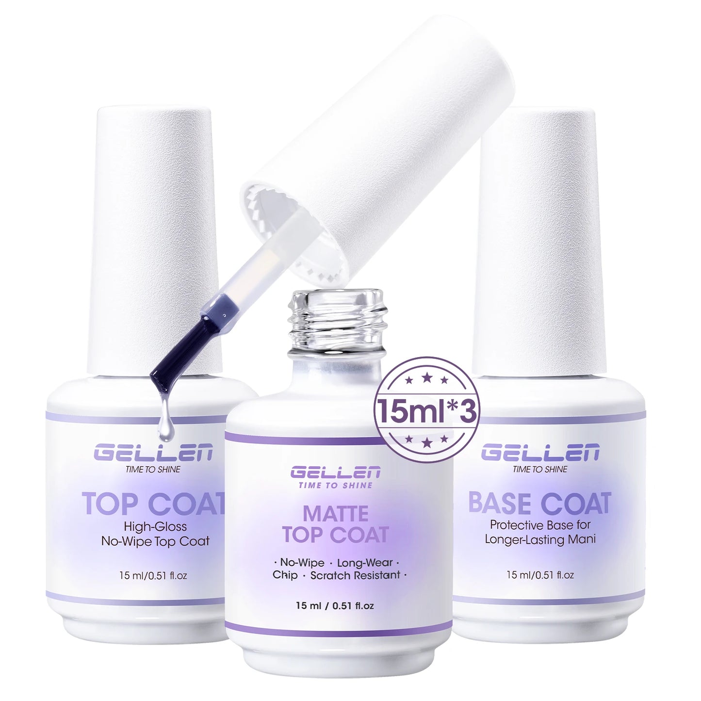 GELLEN Amethyst Builder Gel 20ml 4 in 1 Top Coat Nail Gel Nail Art Extension Apex Building Chrome Nails Professional Salon DIY Glowena shop