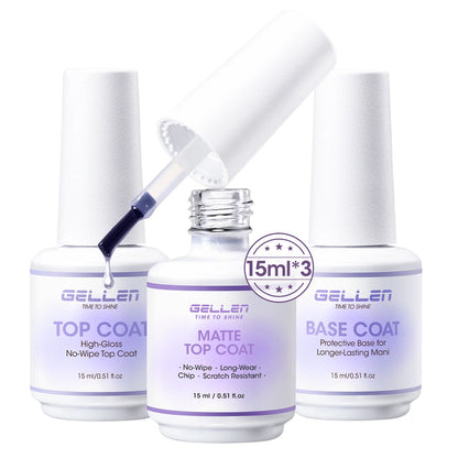 GELLEN Amethyst Builder Gel 20ml 4 in 1 Top Coat Nail Gel Nail Art Extension Apex Building Chrome Nails Professional Salon DIY Glowena shop
