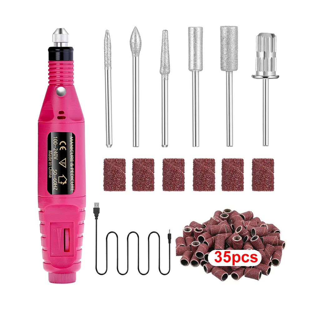 💖 YIKOOLIN Electric Nail Drill Kit – 20,000 RPM Nail File