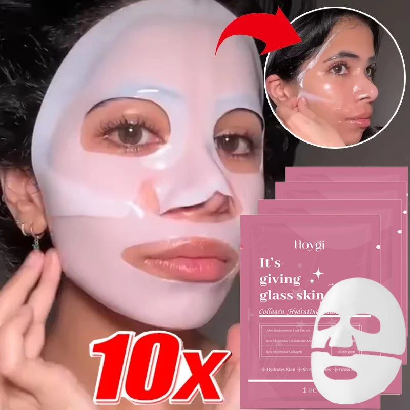 💖 Collagen Hydrating Sheet Face Mask for Glowing Skin
