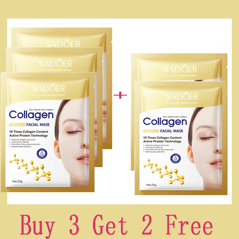 ✨ 10PCS Collagen Anti-Wrinkle Facial Mask Set