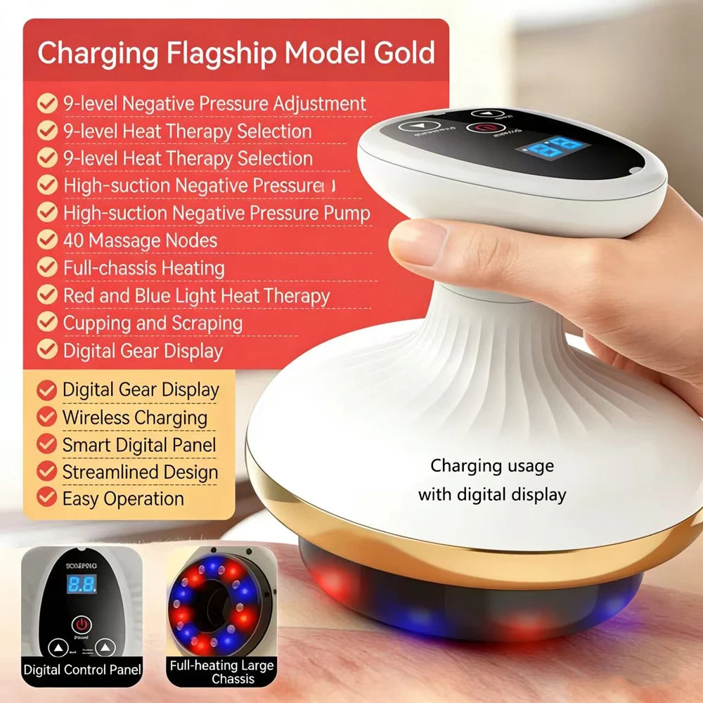 💖 Electric Cupping Massager with Heat & Suction Therapy