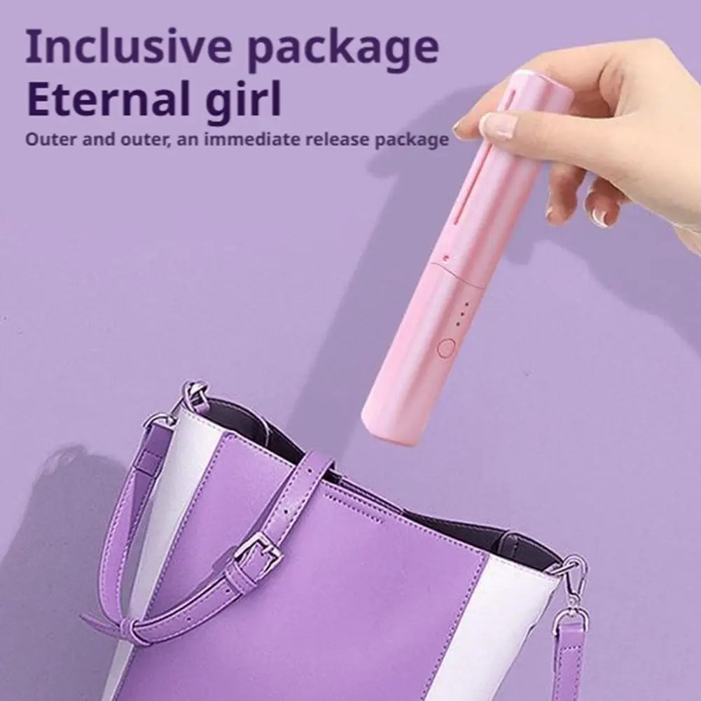 💖 Mini Wireless Hair Straightener & Curler with USB Charging