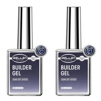 GELLEN Amethyst Builder Gel 20ml 4 in 1 Top Coat Nail Gel Nail Art Extension Apex Building Chrome Nails Professional Salon DIY Glowena shop