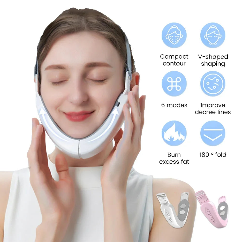 💖 EMS Facial Lifting Machine – V-Face Firming & Face Slimming Massager