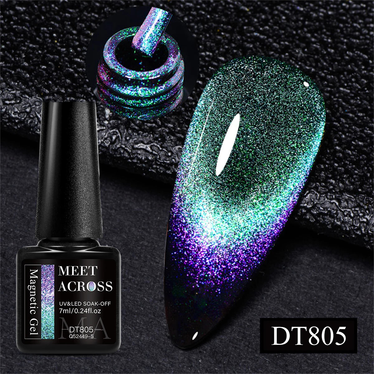 MEET ACROSS 7ml 9D Rainbow Cat Magnetic Gel Nail Polish For Nails Glitter Semi-Permanent UV Gel Nail Art Varnish Manicure Glowena shop
