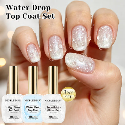 NICOLE DIARY 15ml High Gloss Top Coat No Wipe Top Coat Glossy Long Lasting Top Coat Functional Gel Manicure Nail Supplies Glowena shop
