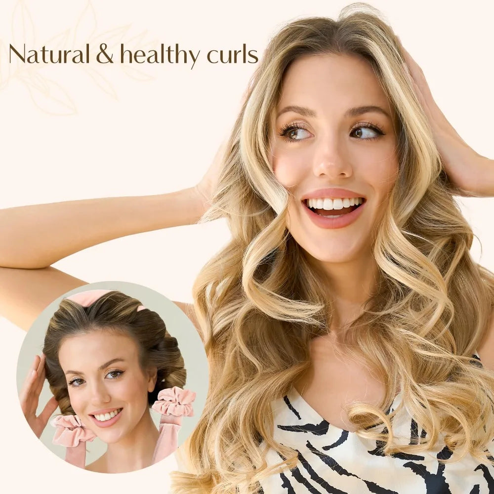 💖 Heatless Satin Hair Curling Set for Overnight Curls