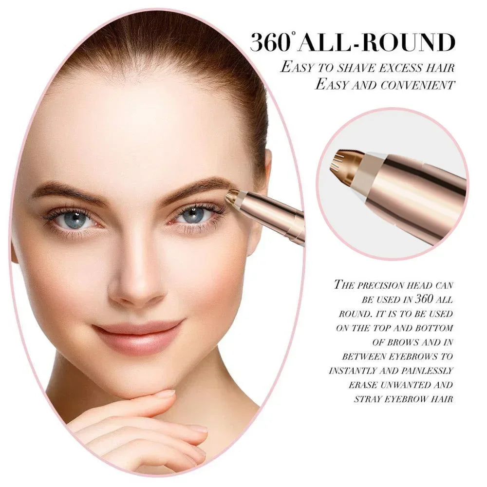 💖 Electric Eyebrow Trimmer – Painless Facial Hair Remover for Women