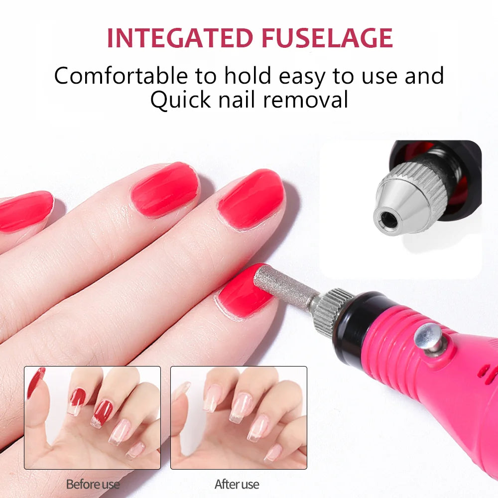 💖 YIKOOLIN Electric Nail Drill Kit – 20,000 RPM Nail File