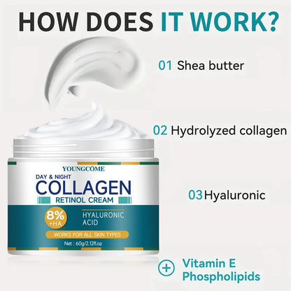 YOUNGCOME Retinol Cream Hyaluronic Acid Skin Care Anti-Wrinkle Moisturizing Anti-Aging Night Shrink Pores Whitening Smooth Glowena shop