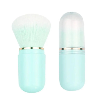 Hot Retractable Retractable Kabuki Brush Capsule-shape Multifunctional Travel Makeup Brush Cute Nail Powder Brush for Blusher Glowena shop