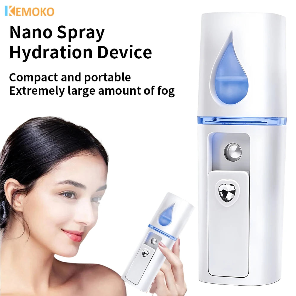 💖 Portable Nano Facial Mist Sprayer & Rechargeable Face Steamer ⭐