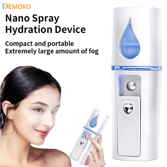 💖 Portable Nano Facial Mist Sprayer & Rechargeable Face Steamer ⭐