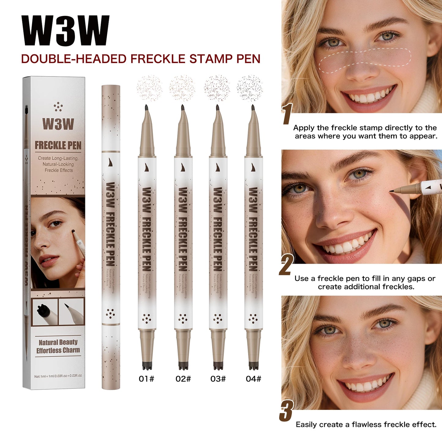 💄 Waterproof Freckle Stamp Pen – Natural & Long-Lasting