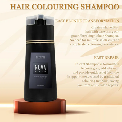 Natural Hair Dye Shampoo Nova Hair Instant Dye Shampoo Men Women Quick Easy Safe Hair Color Gray Hair Coverage Nourish Scalp Glowena shop