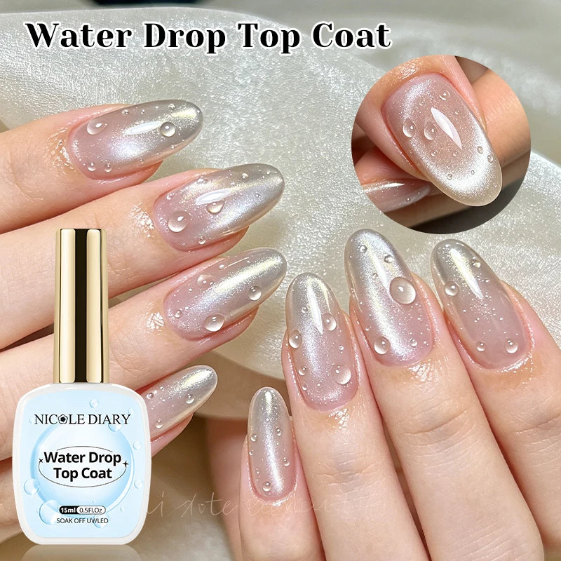 NICOLE DIARY 15ml High Gloss Top Coat No Wipe Top Coat Glossy Long Lasting Top Coat Functional Gel Manicure Nail Supplies Glowena shop