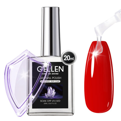 GELLEN Amethyst Builder Gel 20ml 4 in 1 Top Coat Nail Gel Nail Art Extension Apex Building Chrome Nails Professional Salon DIY Glowena shop