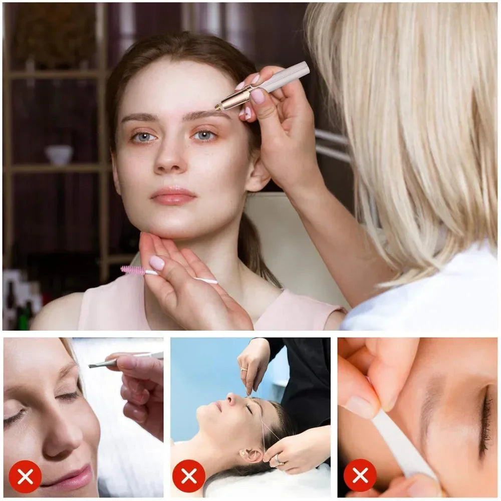 💖 Electric Eyebrow Trimmer – Painless Facial Hair Remover for Women