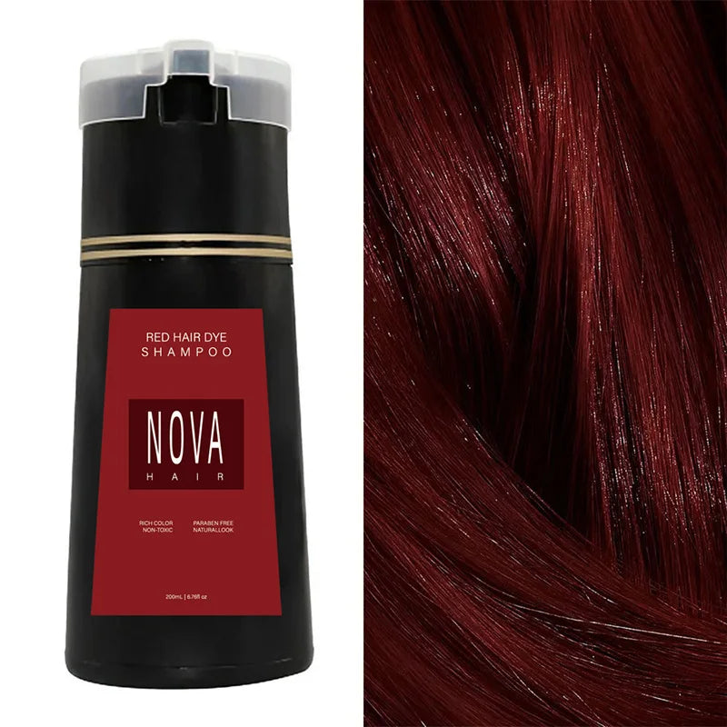Natural Hair Dye Shampoo Nova Hair Instant Dye Shampoo Men Women Quick Easy Safe Hair Color Gray Hair Coverage Nourish Scalp Glowena shop