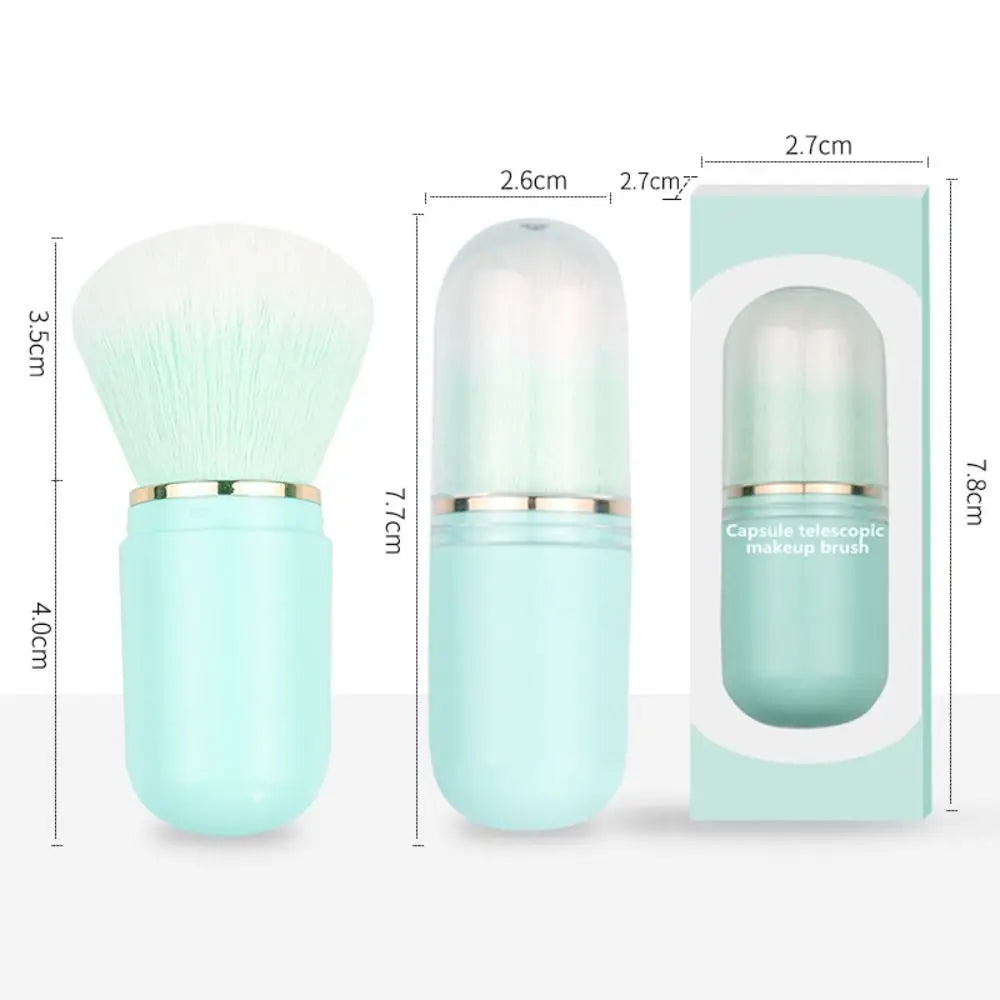 Hot Retractable Retractable Kabuki Brush Capsule-shape Multifunctional Travel Makeup Brush Cute Nail Powder Brush for Blusher Glowena shop