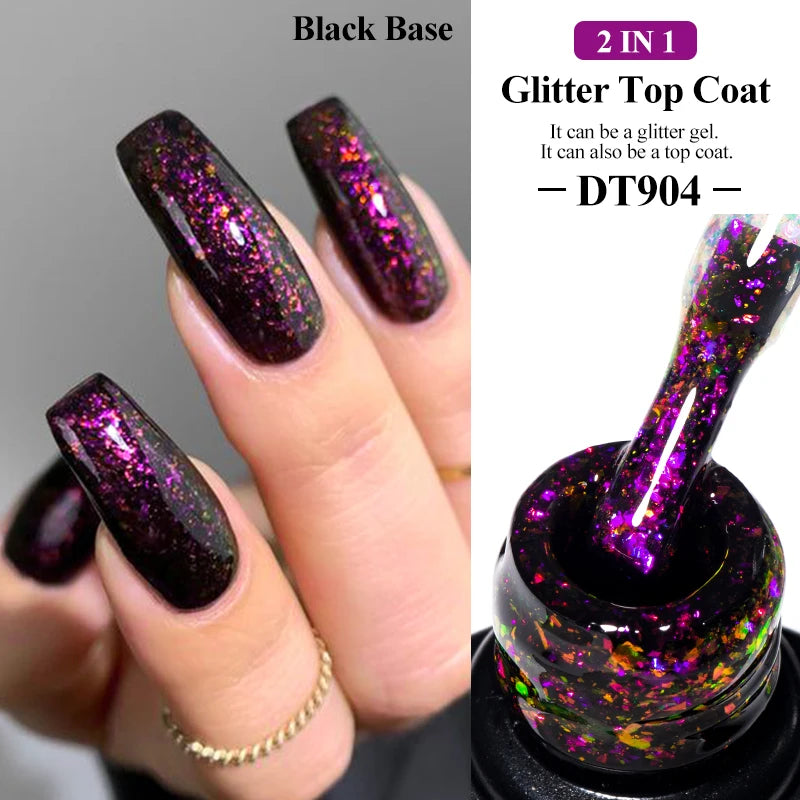 MEET ACROSS 7ml 9D Rainbow Cat Magnetic Gel Nail Polish For Nails Glitter Semi-Permanent UV Gel Nail Art Varnish Manicure Glowena shop