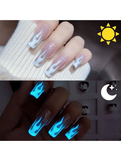 1Pc 15ML Glow in the Dark Gel Nail Polish - Luminous Top Coat for Home Salon Manicure and DIY - Long-Lasting and Durable Glowena shop