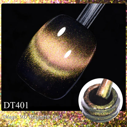 MEET ACROSS 7ml 9D Rainbow Cat Magnetic Gel Nail Polish For Nails Glitter Semi-Permanent UV Gel Nail Art Varnish Manicure Glowena shop