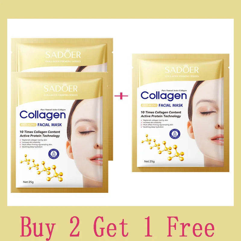 ✨ 10PCS Collagen Anti-Wrinkle Facial Mask Set