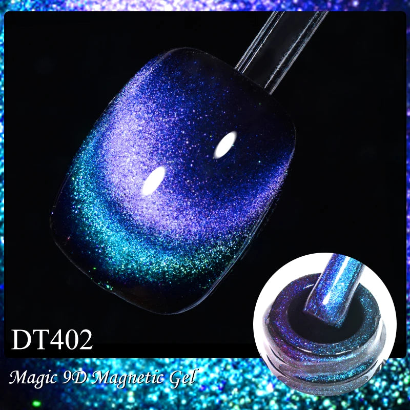 MEET ACROSS 7ml 9D Rainbow Cat Magnetic Gel Nail Polish For Nails Glitter Semi-Permanent UV Gel Nail Art Varnish Manicure Glowena shop