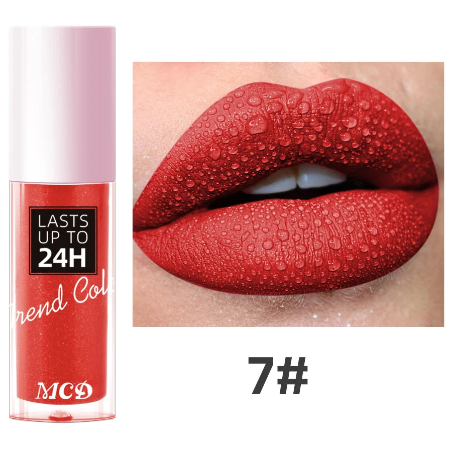 1PC Dark Brown Matte Velvet Lip Gloss Waterproof Liquid Lipstick 22 Colors Lips Korean Makeup for Lip Tint Lip Glaze Cosmetics Glowena shop
