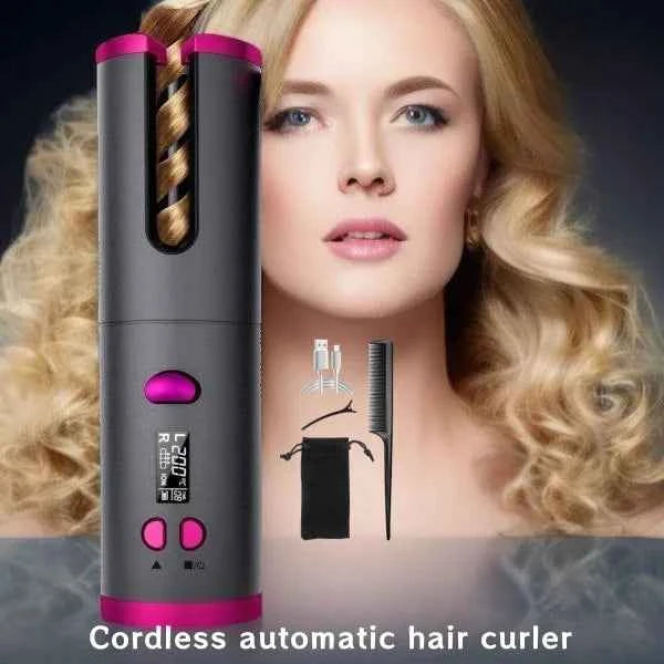 💖 Automatic Cordless Hair Curler with Fast Heating