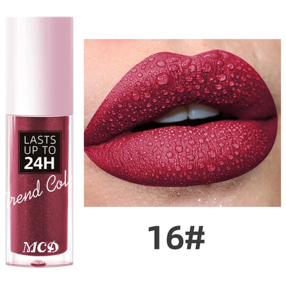 1PC Dark Brown Matte Velvet Lip Gloss Waterproof Liquid Lipstick 22 Colors Lips Korean Makeup for Lip Tint Lip Glaze Cosmetics Glowena shop