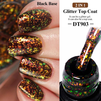 MEET ACROSS 7ml 9D Rainbow Cat Magnetic Gel Nail Polish For Nails Glitter Semi-Permanent UV Gel Nail Art Varnish Manicure Glowena shop