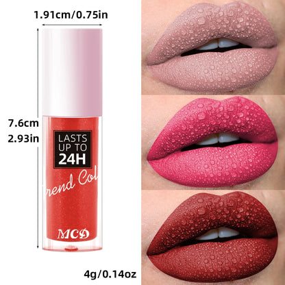 1PC Dark Brown Matte Velvet Lip Gloss Waterproof Liquid Lipstick 22 Colors Lips Korean Makeup for Lip Tint Lip Glaze Cosmetics Glowena shop