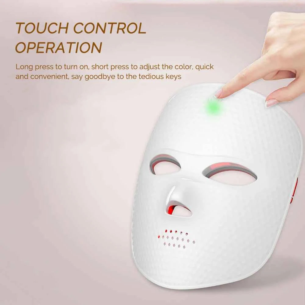 🧴 7-Color LED Light Therapy Facial Mask