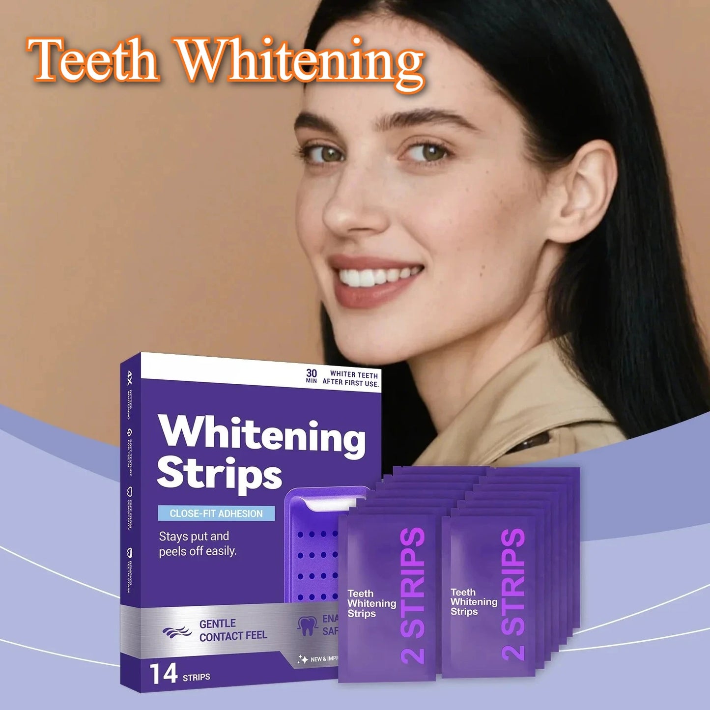 Purple Teeth Whitening Strips for Brighter & Whiter Smile ⭐