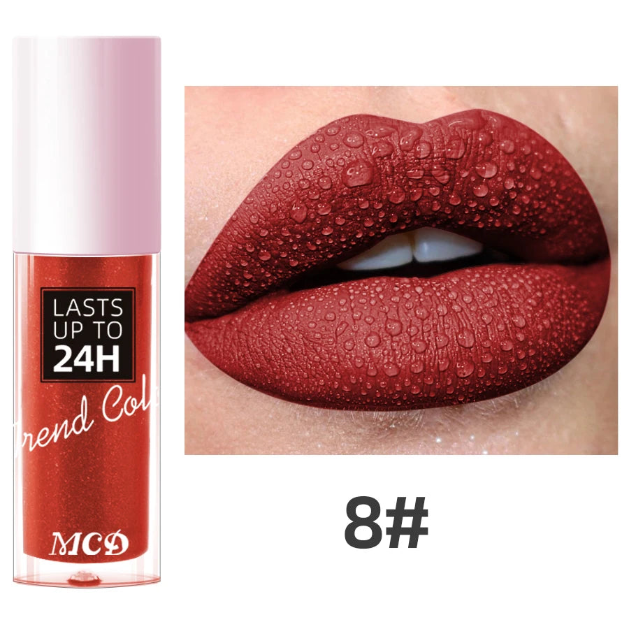 1PC Dark Brown Matte Velvet Lip Gloss Waterproof Liquid Lipstick 22 Colors Lips Korean Makeup for Lip Tint Lip Glaze Cosmetics Glowena shop