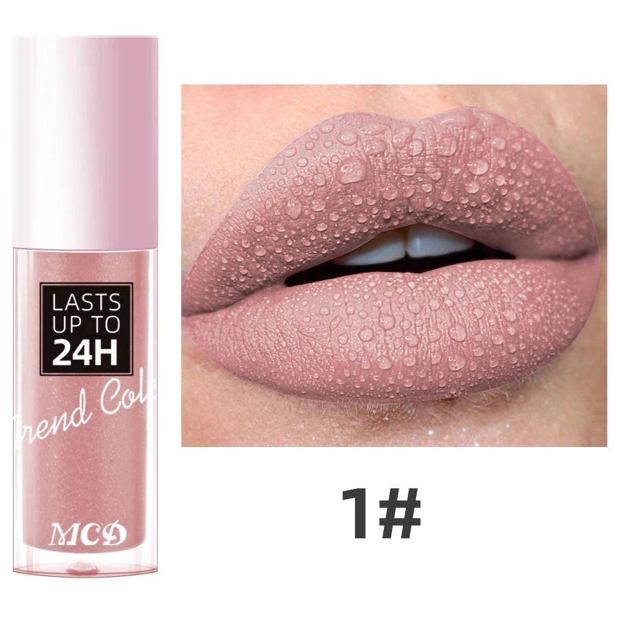 1PC Dark Brown Matte Velvet Lip Gloss Waterproof Liquid Lipstick 22 Colors Lips Korean Makeup for Lip Tint Lip Glaze Cosmetics Glowena shop