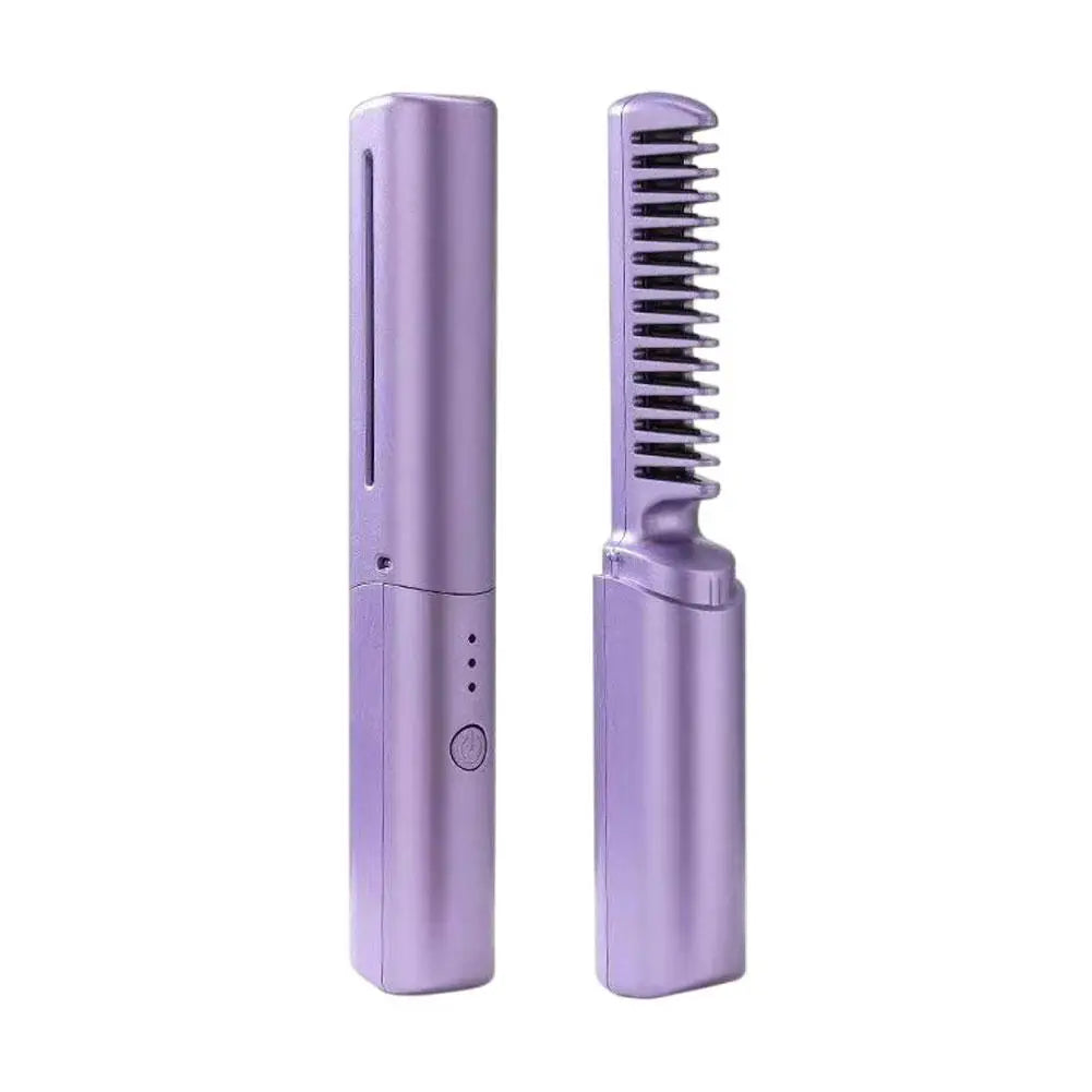 💖 Mini Wireless Hair Straightener & Curler with USB Charging