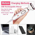 4-in-1 Women's Electric Shaver & Trimmer Set | Rechargeable Painless Hair Removal | Glowena