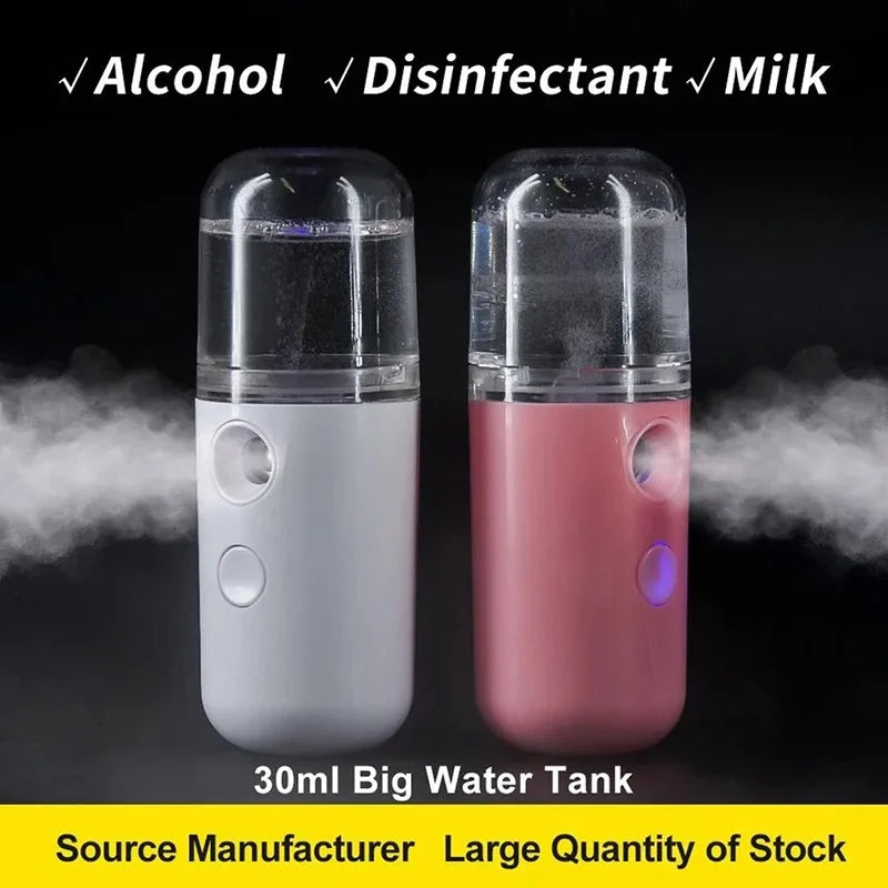 💖 Mini Nano Spray Face Steamer – USB Facial Mist Sprayer & Skin Hydration Tool