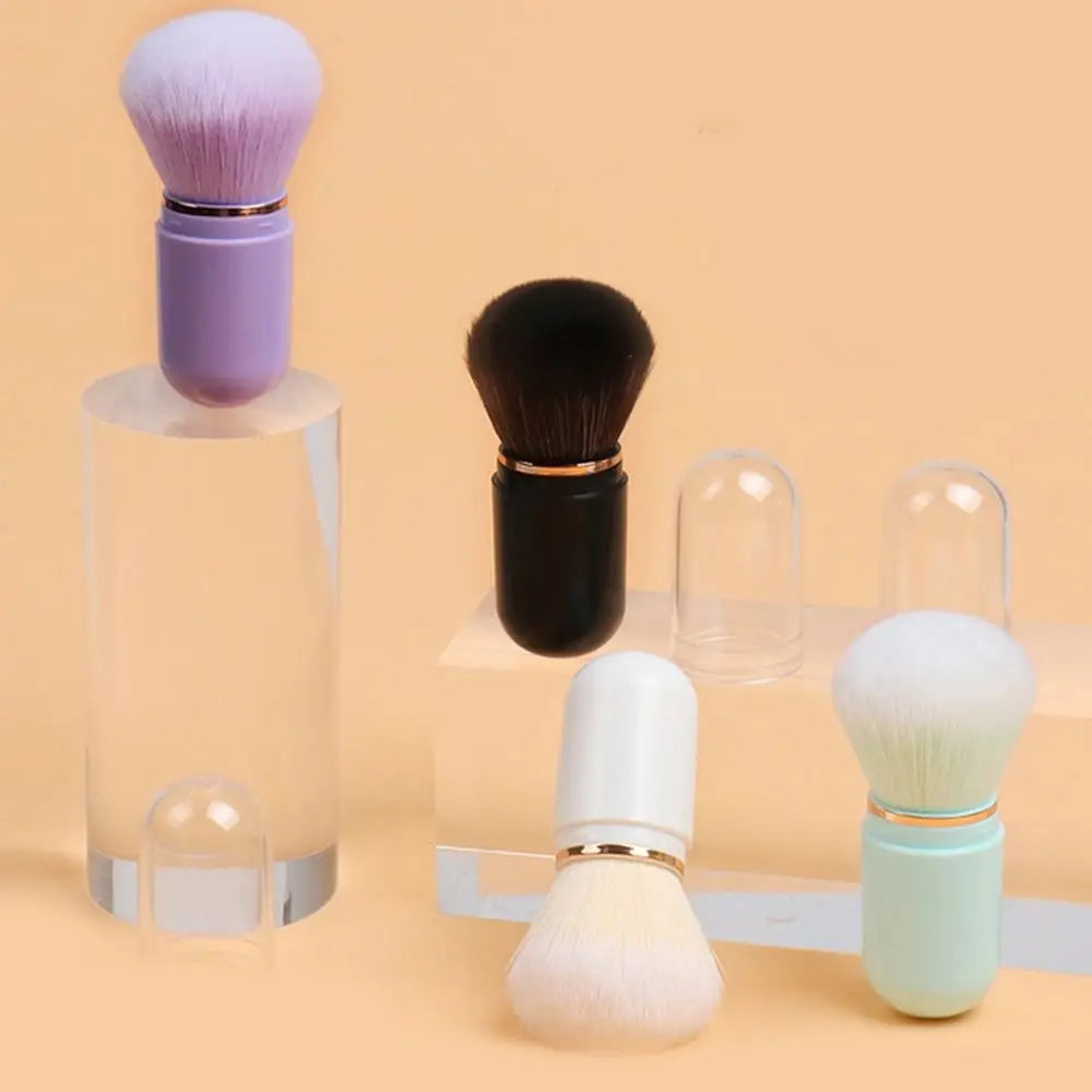 Hot Retractable Retractable Kabuki Brush Capsule-shape Multifunctional Travel Makeup Brush Cute Nail Powder Brush for Blusher Glowena shop