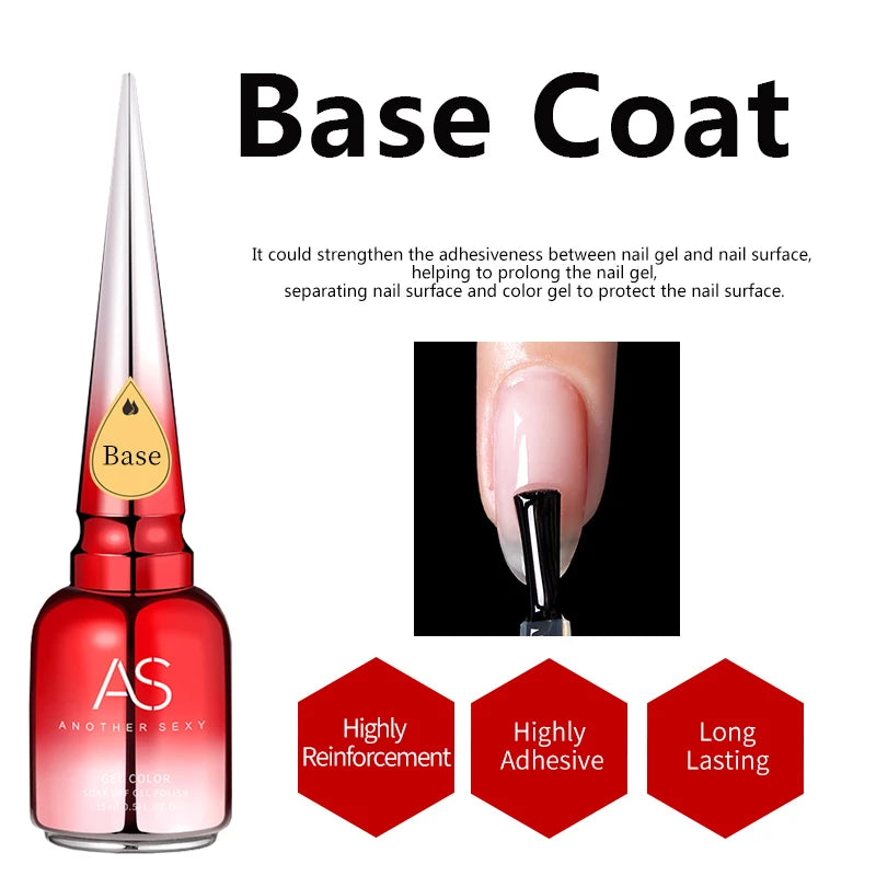 AS GEL Russian Matte Top Coat UV Gel Nail Polish 15ML Frosted Non Stick Powder Mat Top Coat No Wipe Semi Permanent Seal Gels Glowena shop