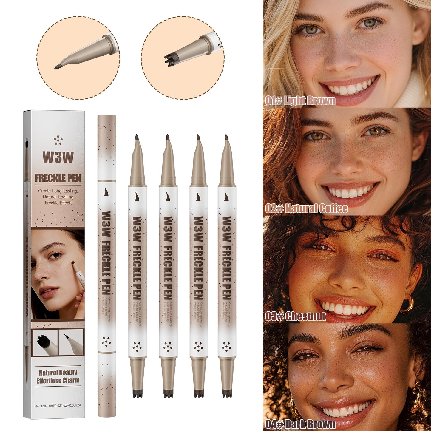 💄 Waterproof Freckle Stamp Pen – Natural & Long-Lasting